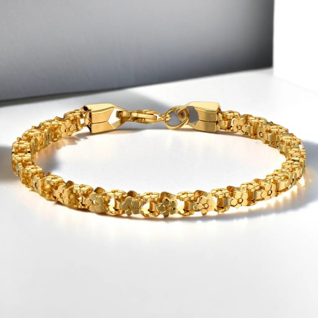 Edelstahl Glitzer Armband "Forma di fiore in acciaio no.516" - PITANI