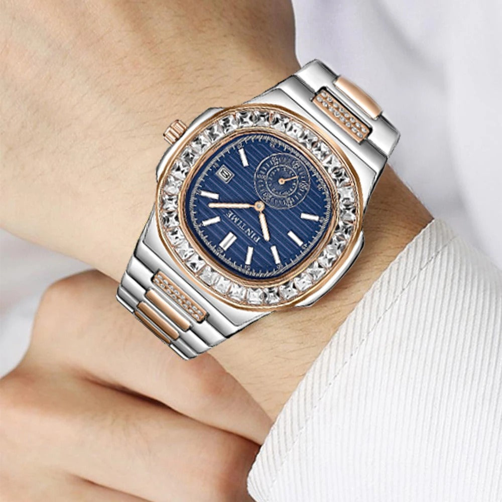 Edelstahl Armbanduhr mit glänzender Lünette "Orologi bella mondo no.4141" - PITANI