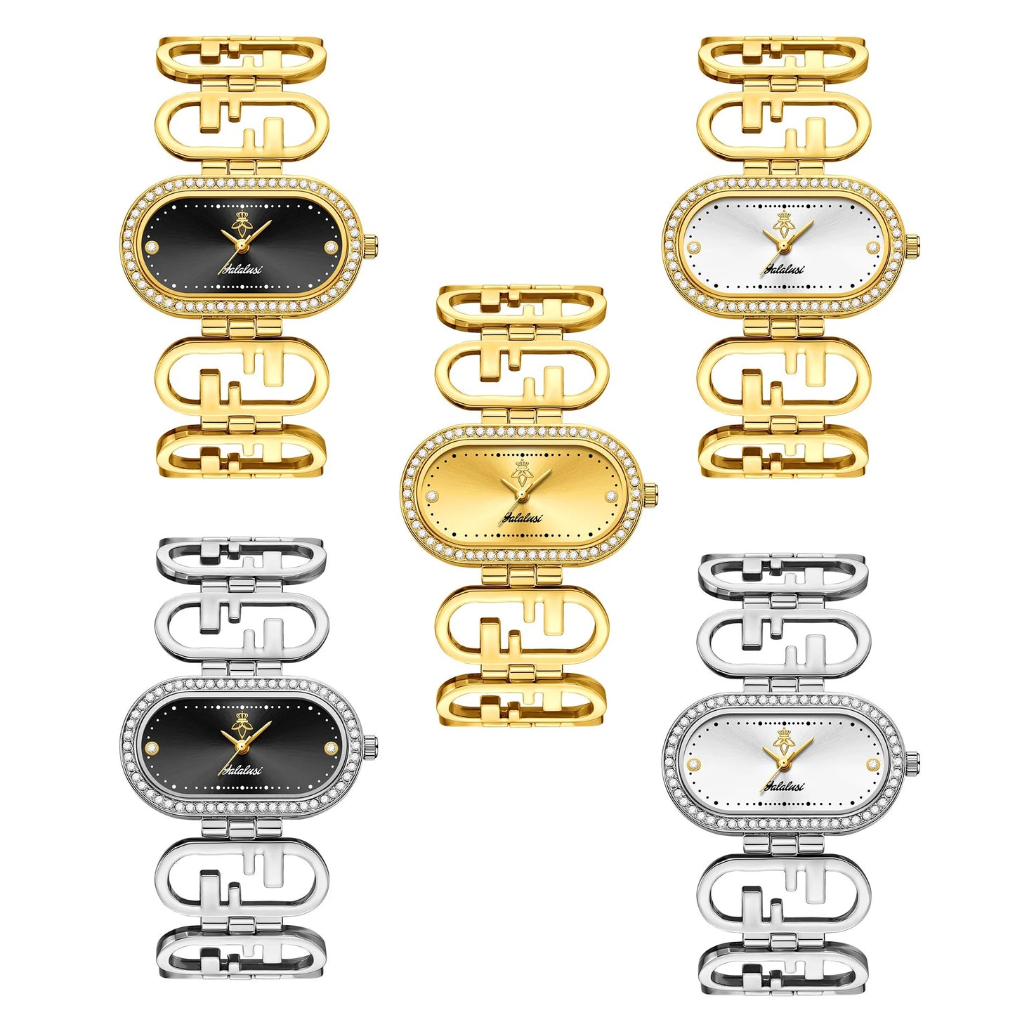 Außergewöhnliche Edelstahl Armbanduhr "Orologi Con Strass Scintillanti no.3136" - PITANI