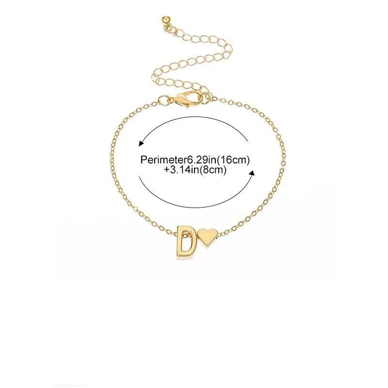 Edelstahl Buchstaben Armband "Bracciale a forma di cuore no.303" - PITANI