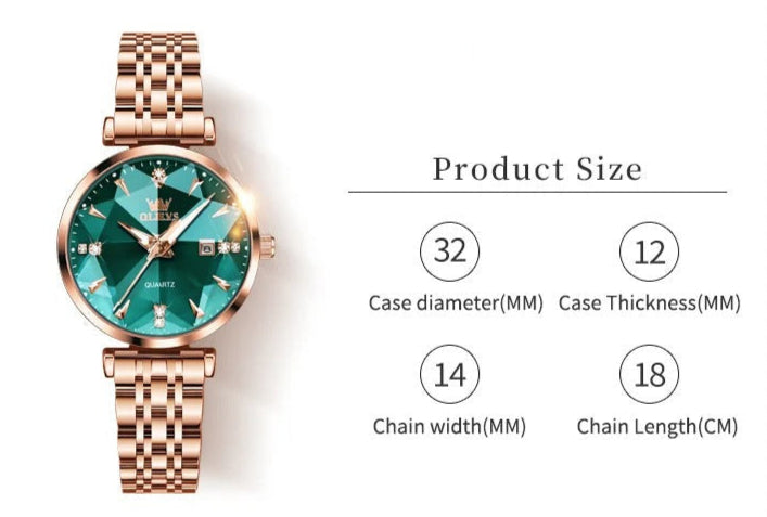 Edelstahl Armbanduhr "Orologio Da Donna Al Quarzo Con Diamanti no.3084" - PITANI