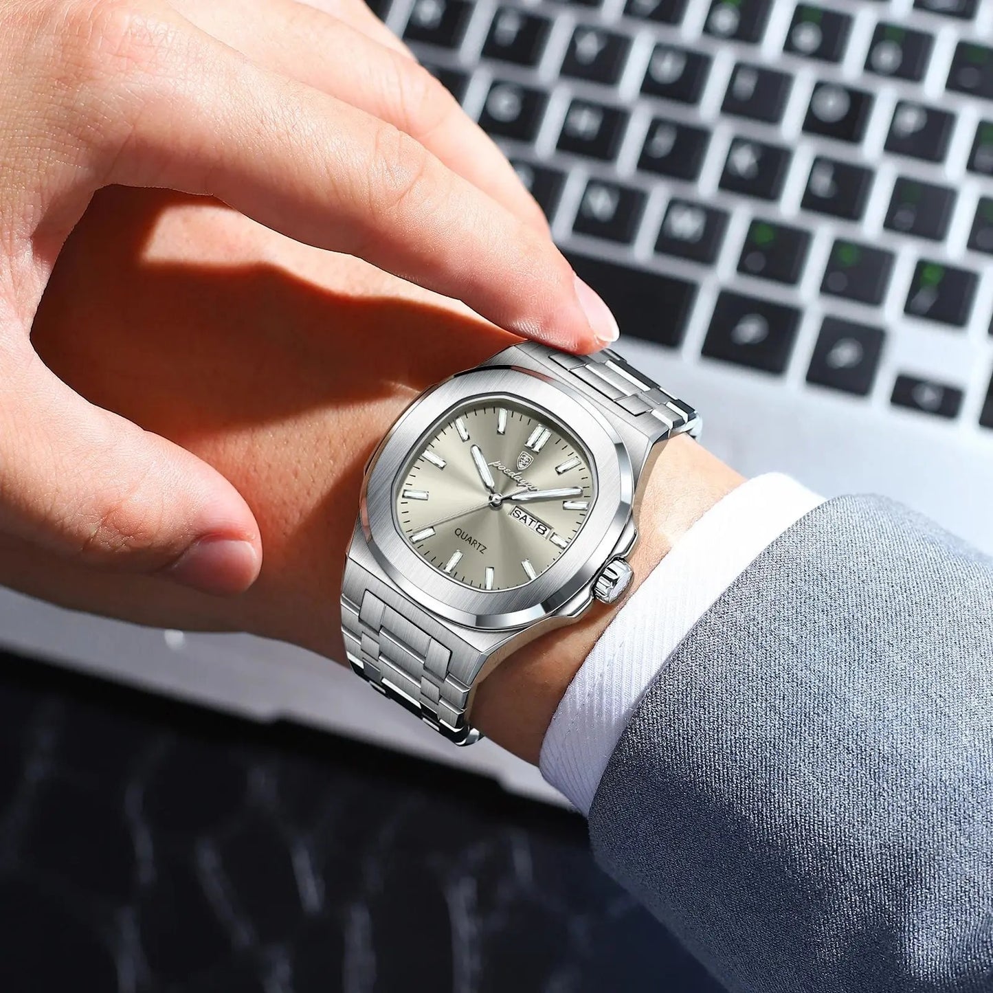 Edelstahl Armbanduhr "Orologio Quadrato Impermeabile no.423" - PITANI