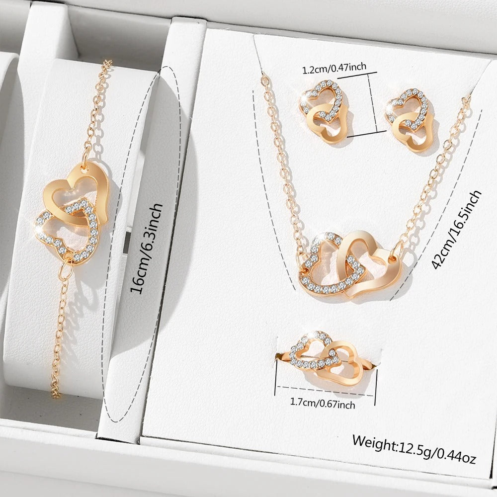 6-teiliges Uhren-Schmuckset „Bracciale Collana Orecchini No.6820“ - PITANI