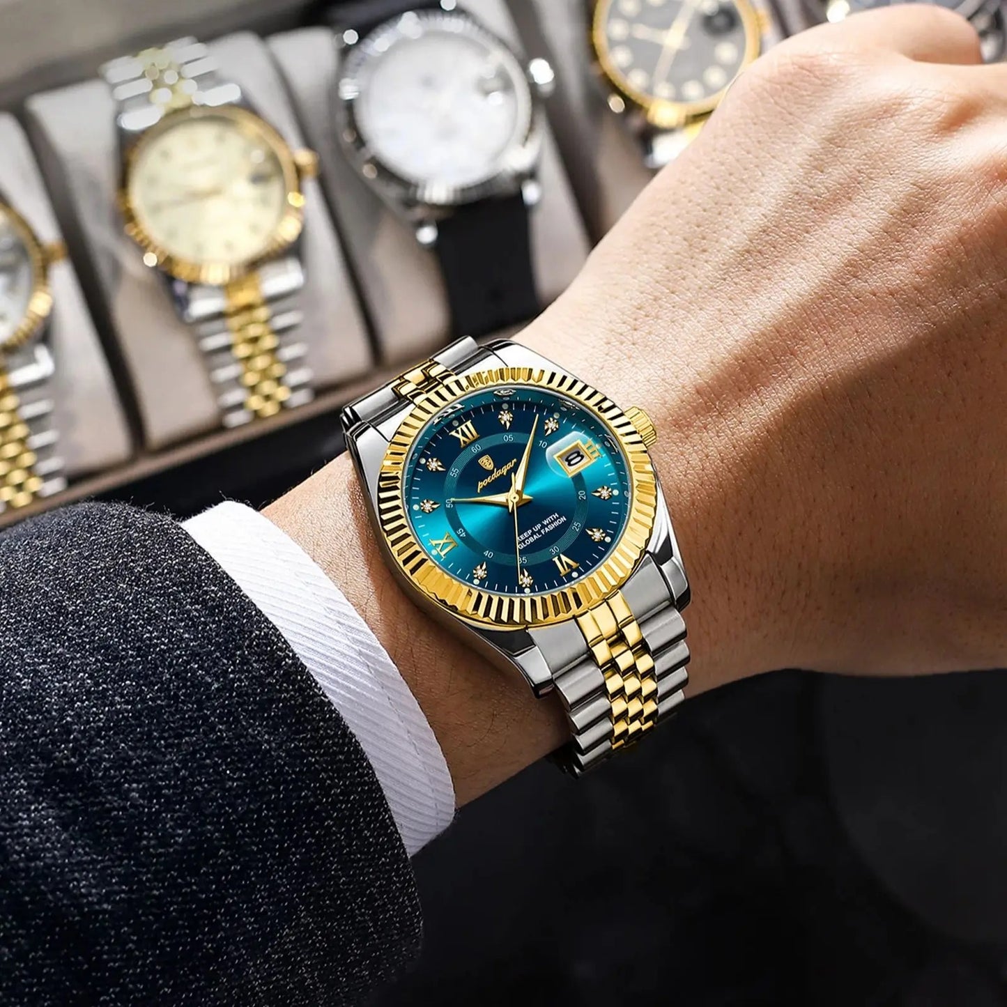 Edelstahl Armbanduhr "Orologio Da Uomo Con Data Luminosa no.424" - PITANI