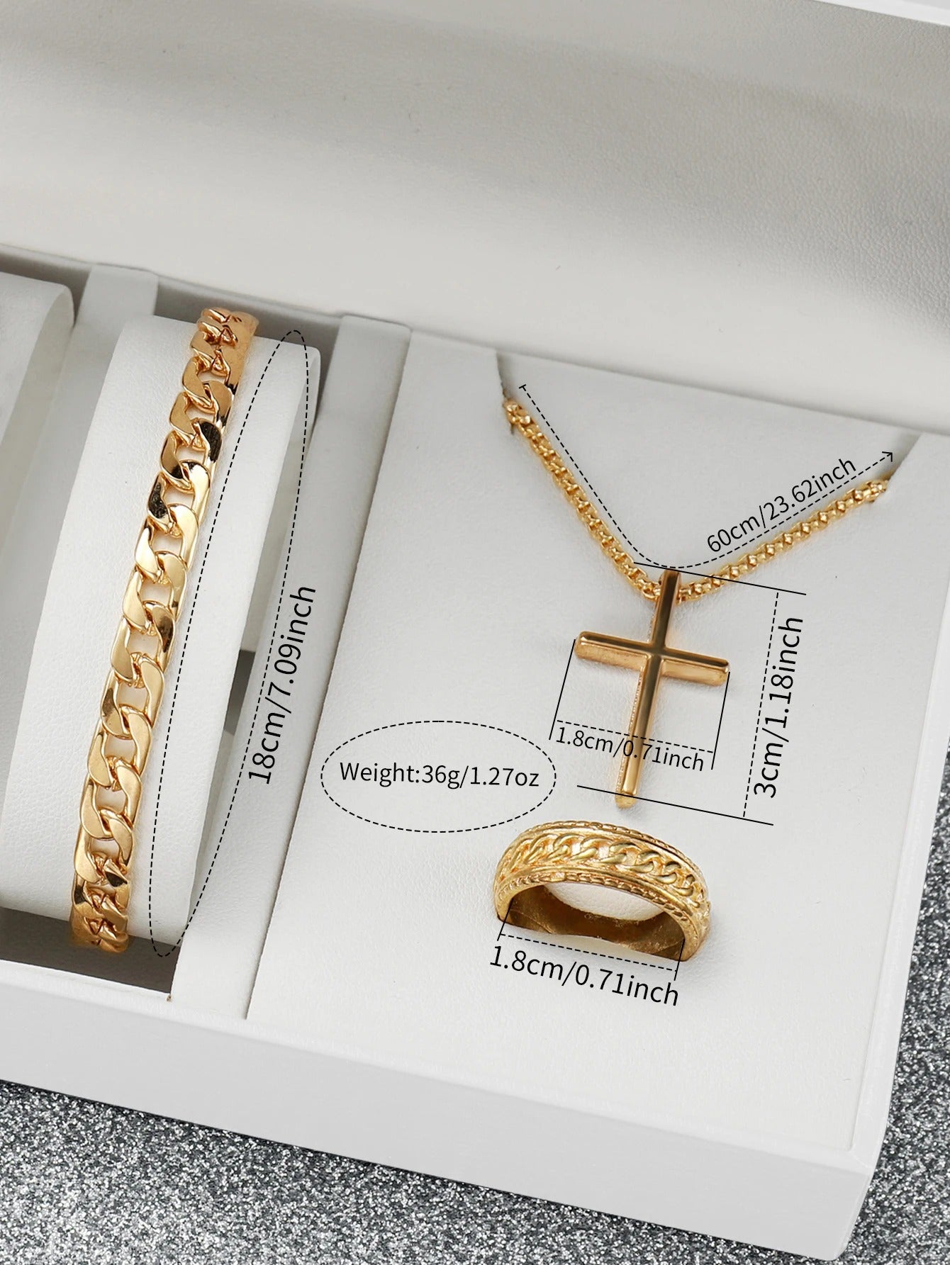 4-teiliges Uhren-Schmuckset „Quarzo Analogico Maschile No.6817“ - PITANI