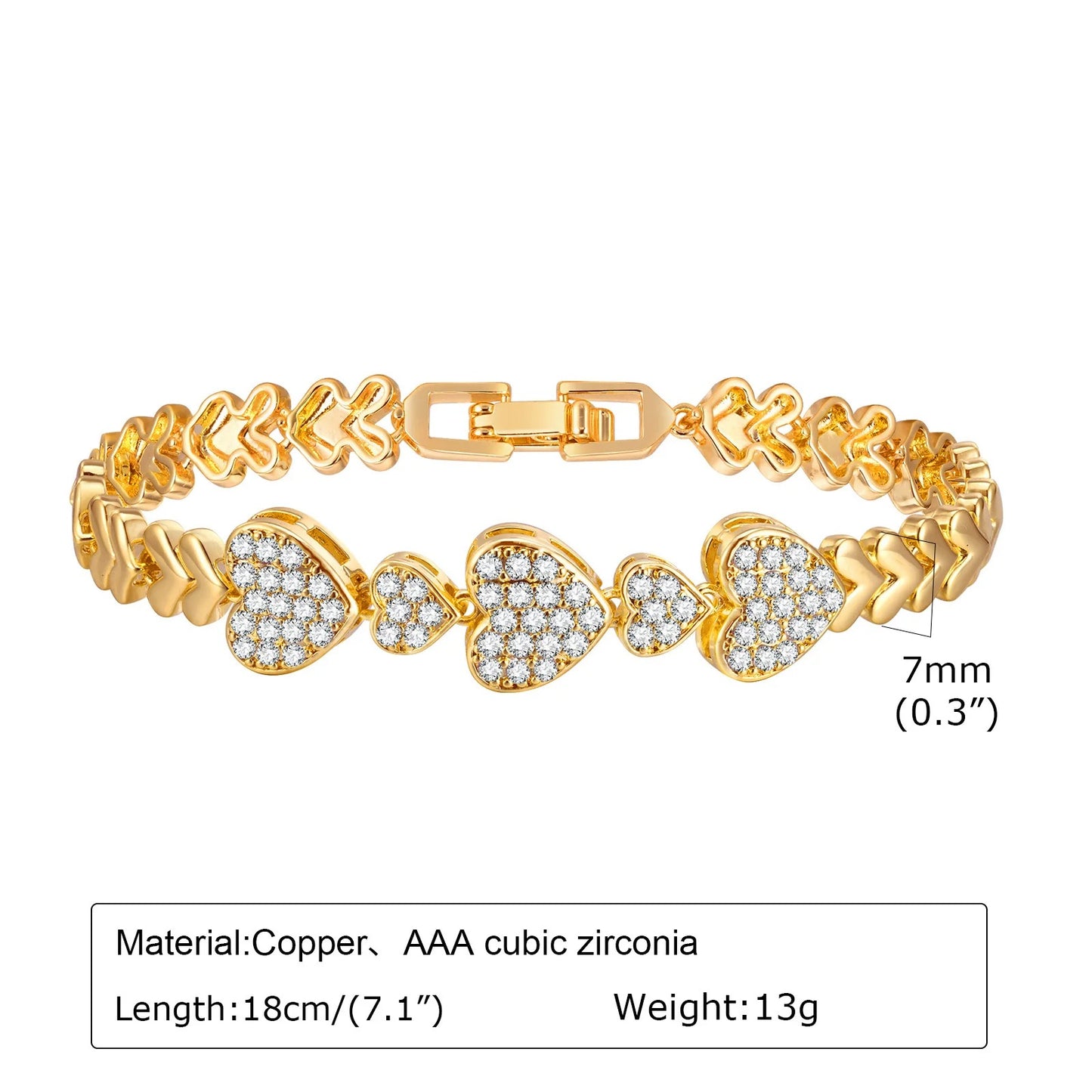 Edelstahl Armband mit verschiedenen Formen "Ciondolo a Forma Di Cuore Glamour no.5213" - PITANI