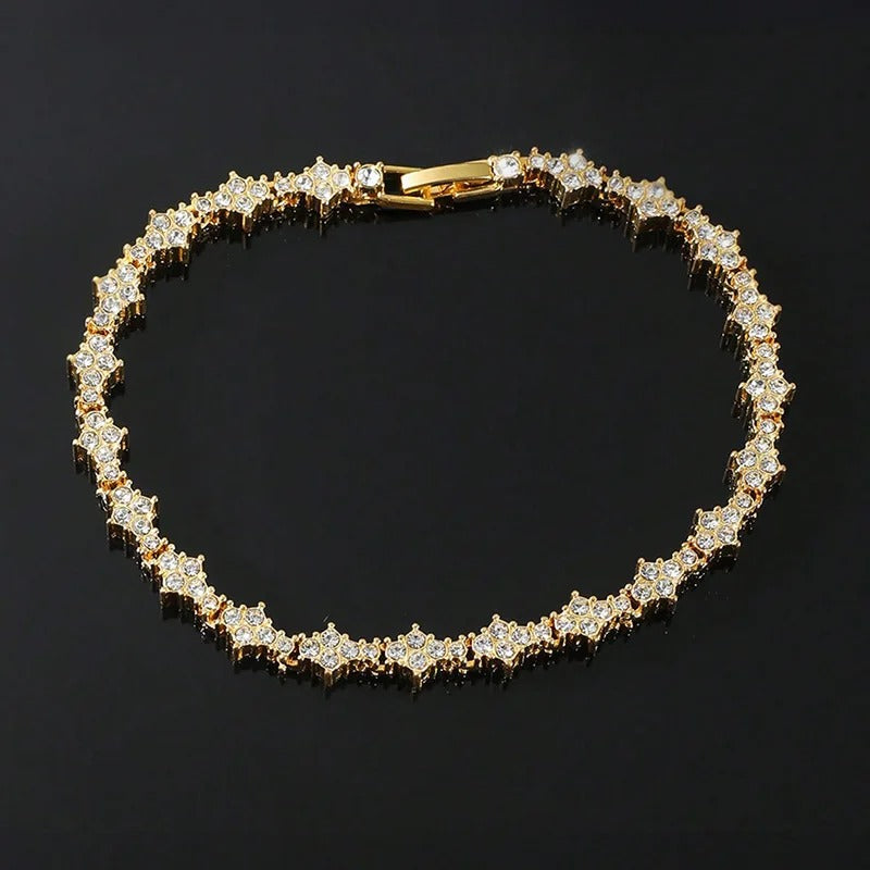 Glitzerndes Zirkonia Edelstahl Armband "Stella Cubica no.5201" - PITANI