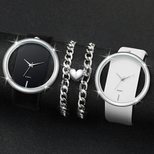 4-teiliges Partner Uhren-Schmuckset „Set Di Orologi Da Polso E Bracciali No.6797“ - PITANI