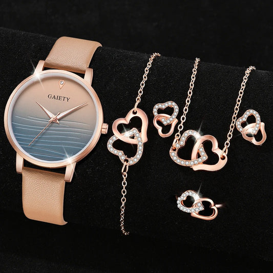 6-teiliges Uhren-Schmuckset „Bracciale Collana Orecchini No.6820“ - PITANI