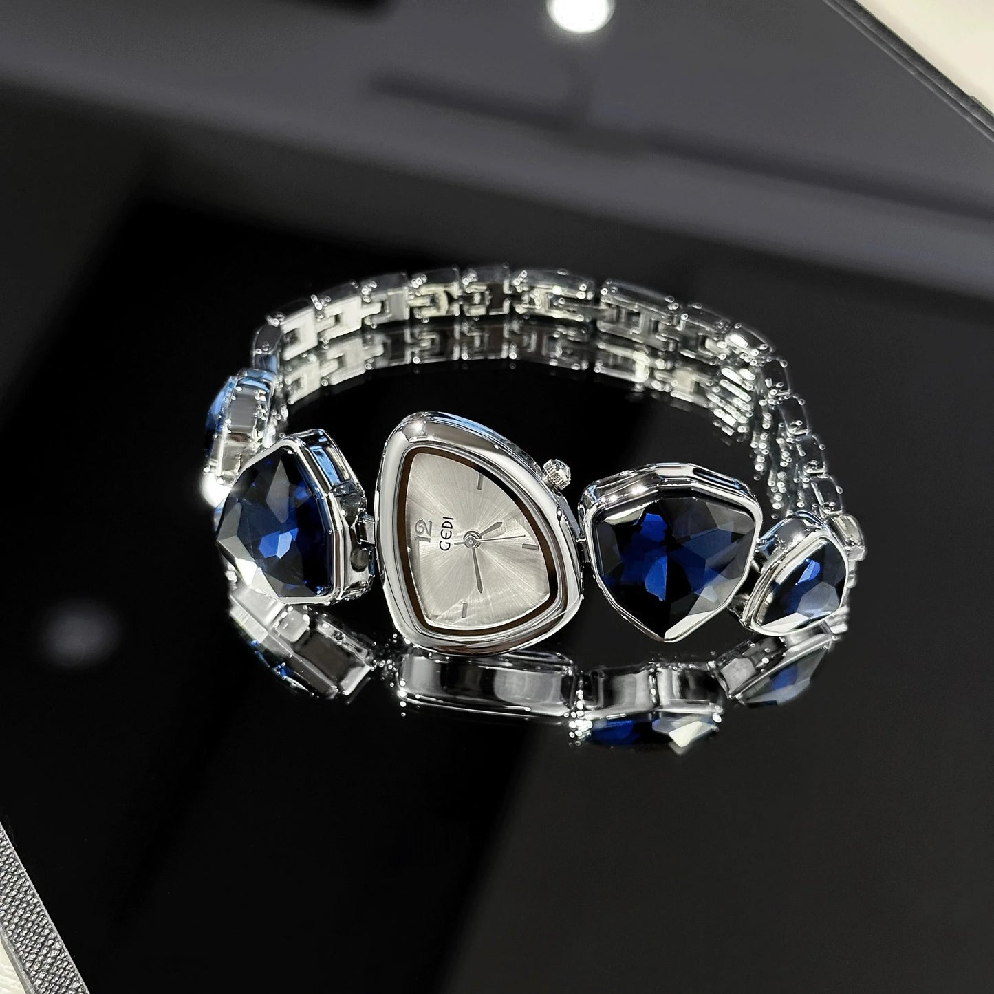 Edelstahl Glitzer Armbanduhr "Orologio Con Bracciale E Diamanti no.157" - PITANI