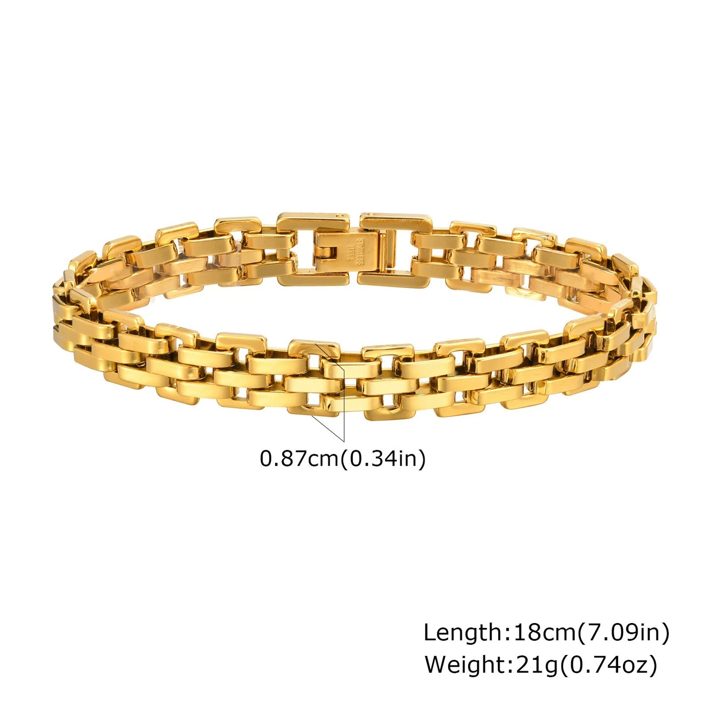 Klasisches Edelstahl Armband "Cinturino classico no.5221" - PITANI