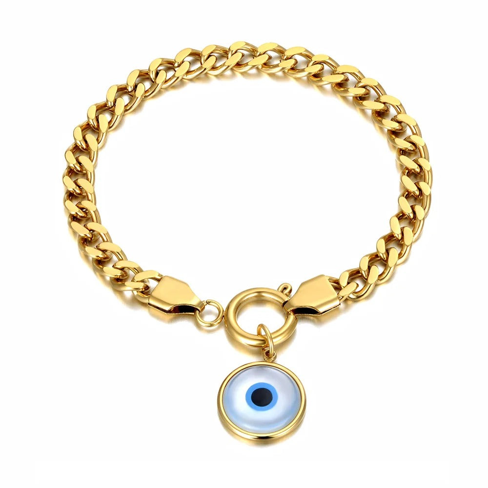 Edelstahl Augen Armband "Occhi Turchi In Acciaio no.522" - PITANI