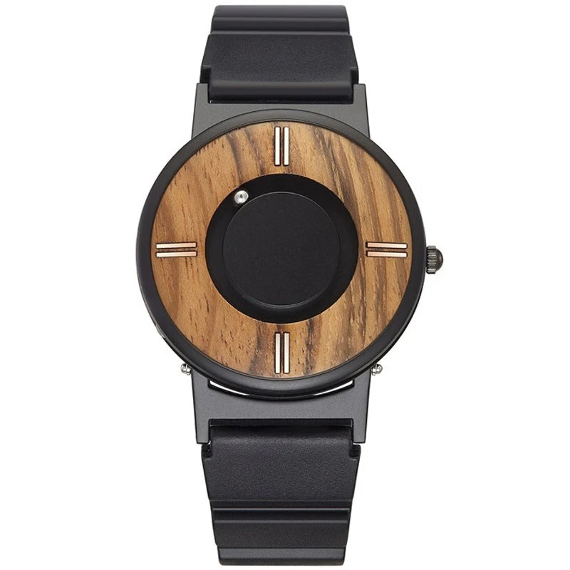 Außergewöhnliche Armbanduhr mit Holzziffernblatt "Orologio Con Trasmissione Magnetica no.449" - PITANI
