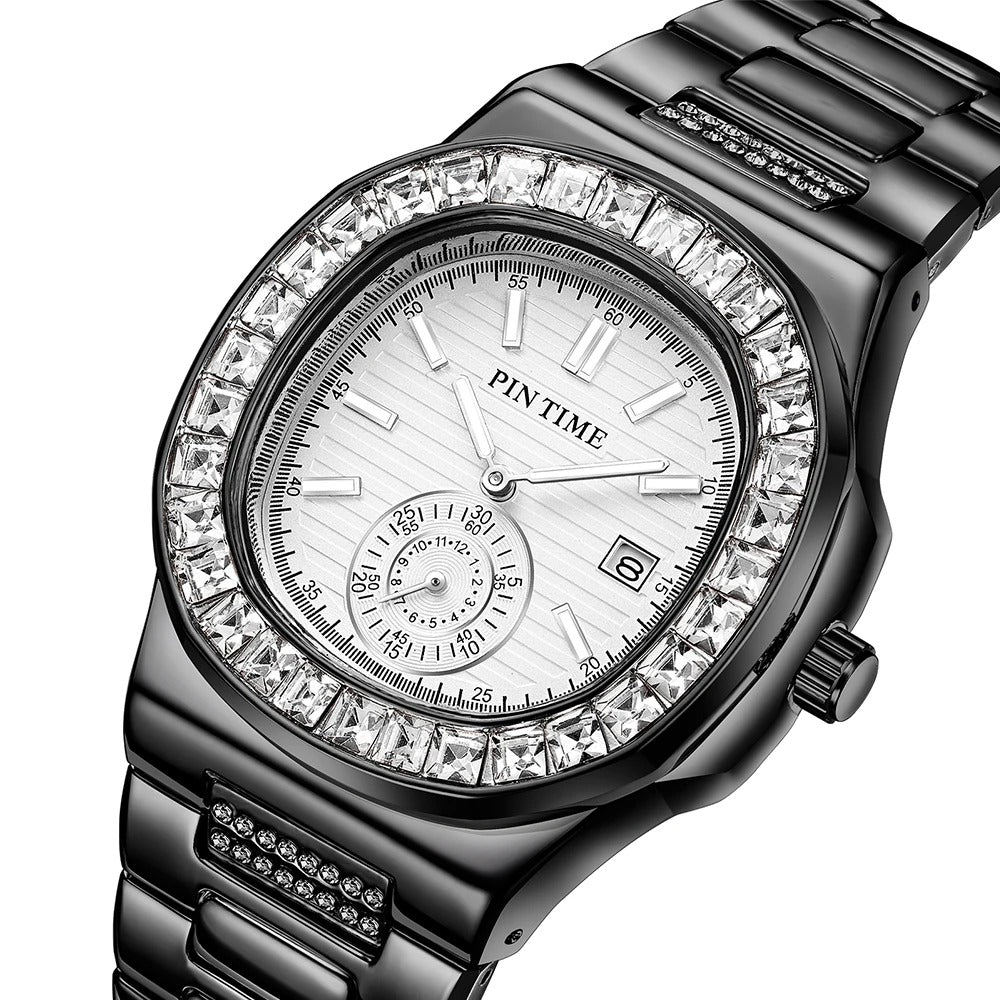 Edelstahl Armbanduhr mit glänzender Lünette "Orologi bella mondo no.4141" - PITANI