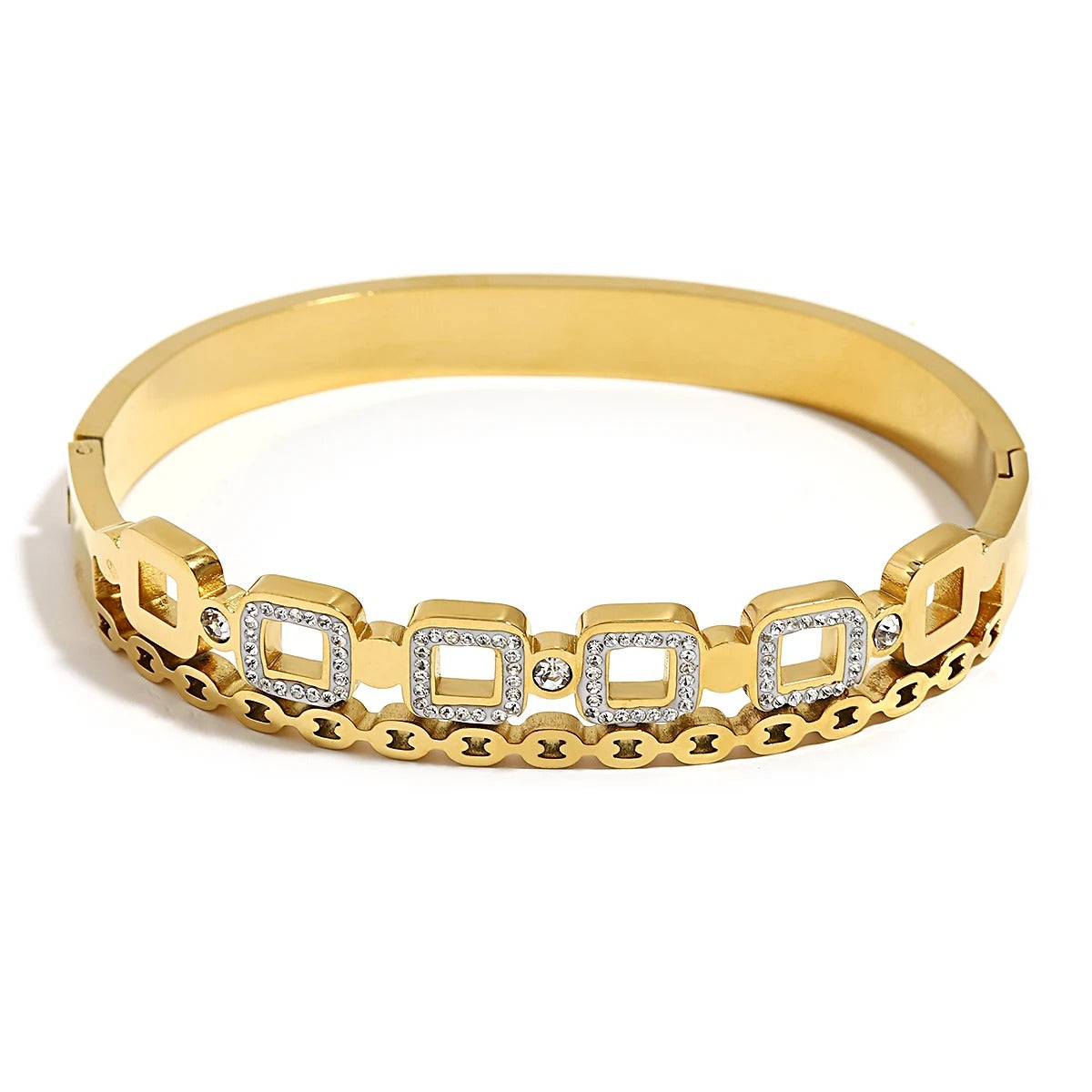 Edelstahl Armband "Cristallo Quadrato no.543" - PITANI