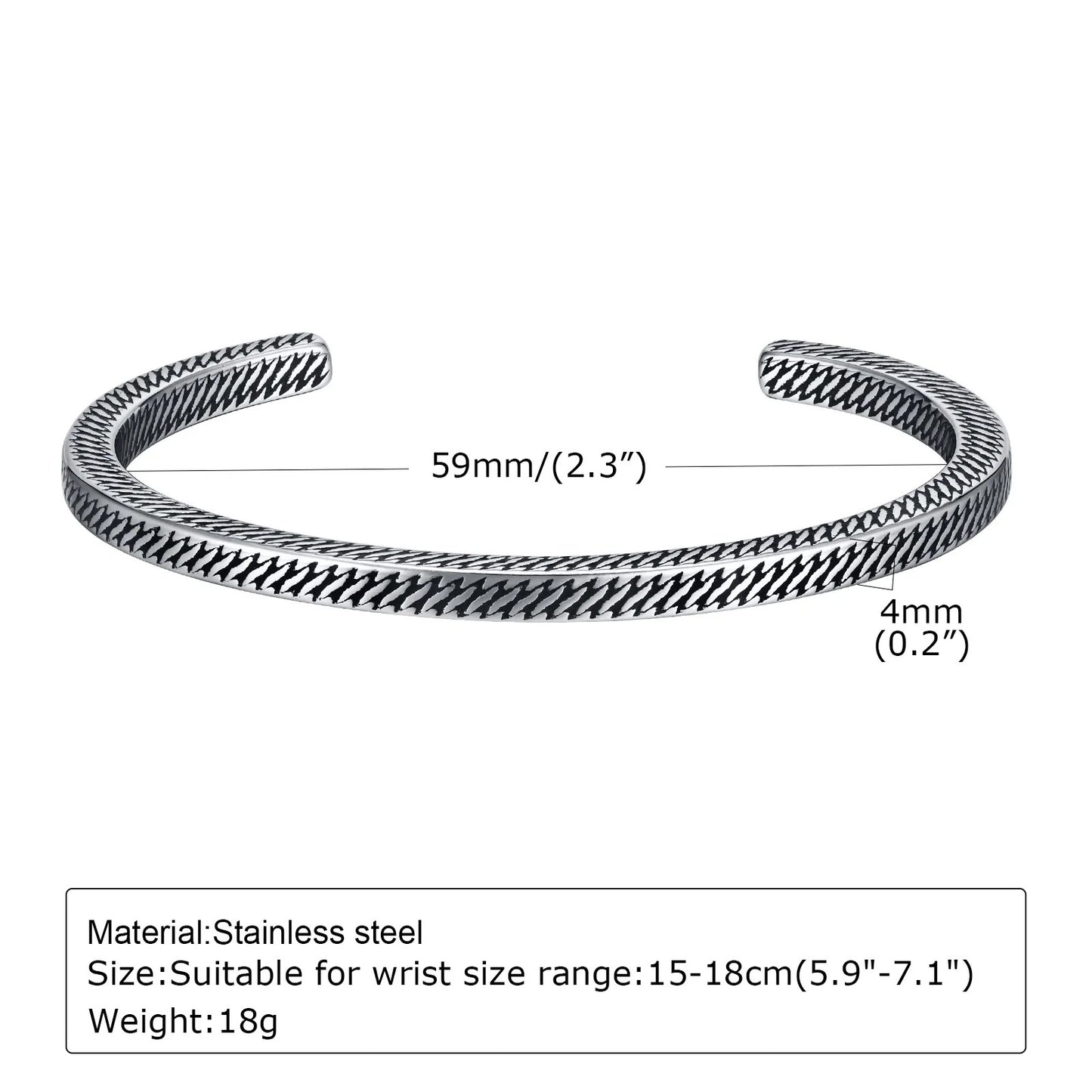 Edelstahl Armreif Armband "no.5204" - PITANI