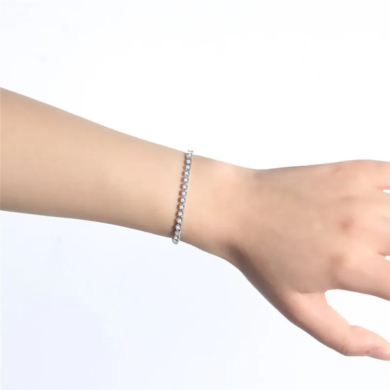 Edelstahl Glitzer Armband "Zircone Cubico Scintillante no.5217" - PITANI
