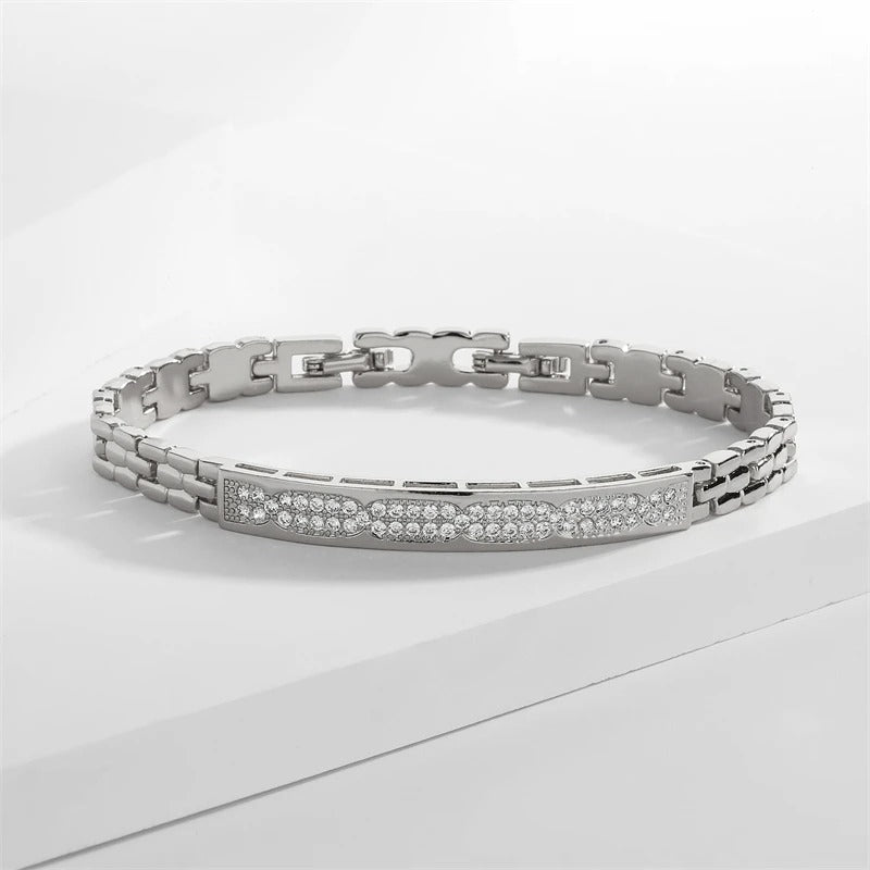 Edelstahl Glitzer Armband "Acciaio Al Titanio Placcato no.539" - PITANI