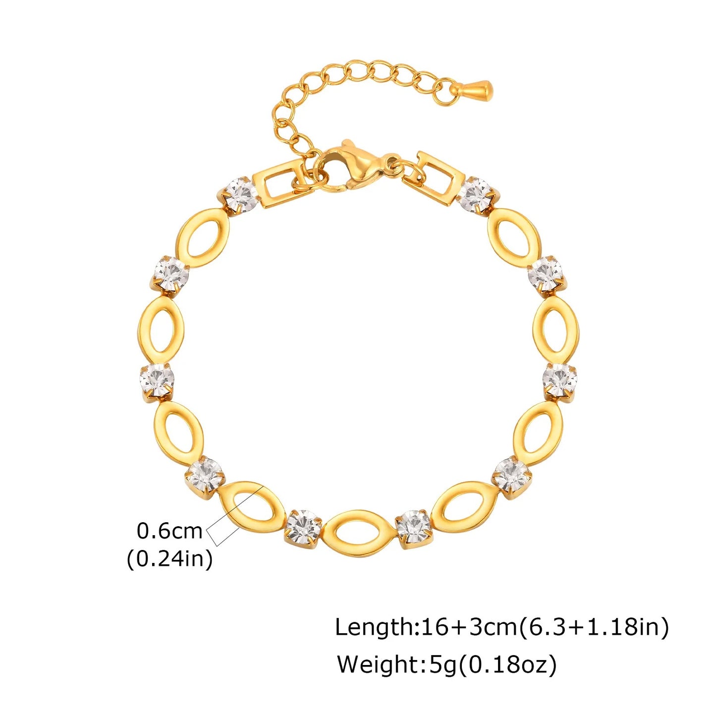 Ovales Geometrisches Edelstahl Armband "Acciaio Inossidabile Geometrico no.5301" - PITANI