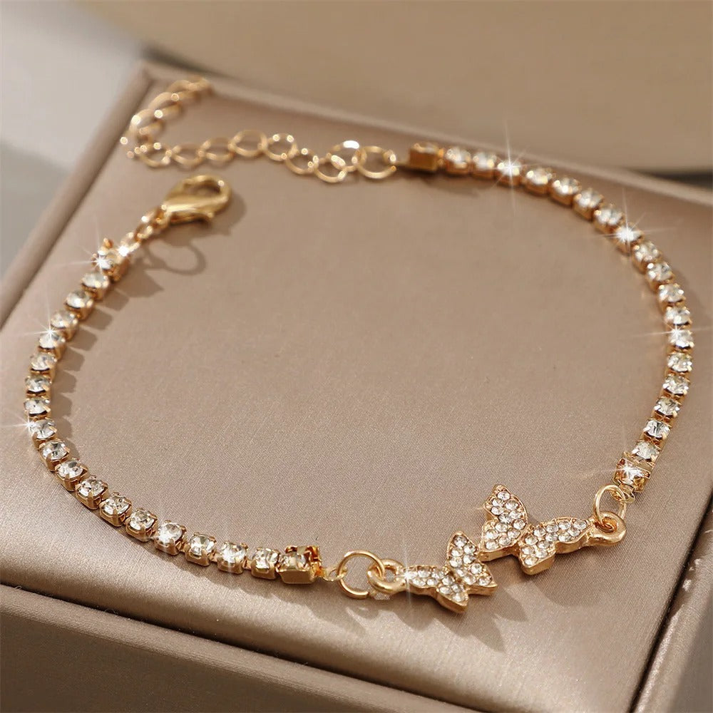 Edelstahl Armband mit Schmetterling Motiv "Strass di Cristallo no.5222" - PITANI