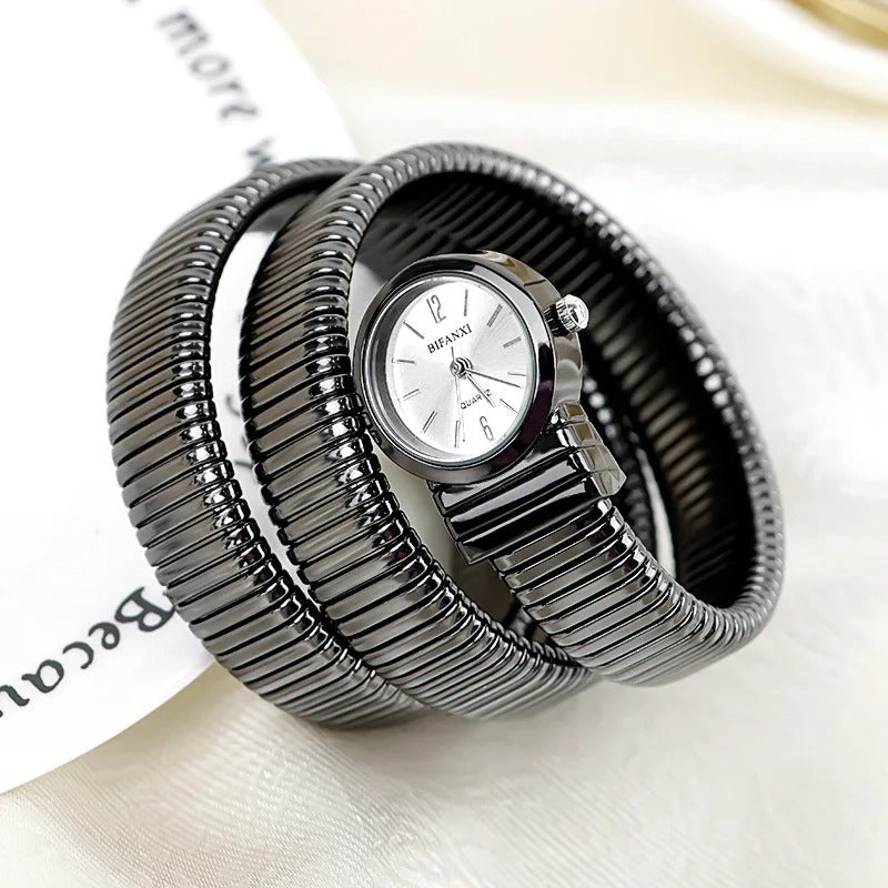 Schlangenform Edelstahl Armbanduhr "Quarzo A Forma no.148" - PITANI