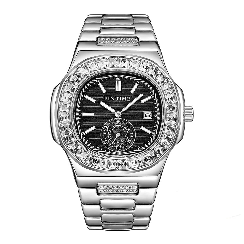 Edelstahl Armbanduhr mit glänzender Lünette "Orologi bella mondo no.4141" - PITANI