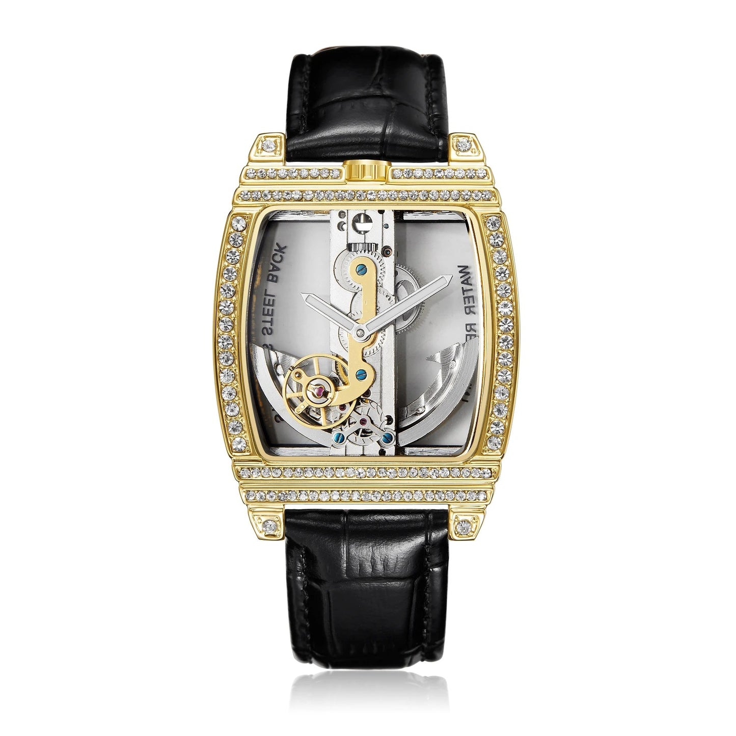Durchsichtige Glitzer Automatik Armbanduhr "Orologi Meccanici Automatici no.459" - PITANI