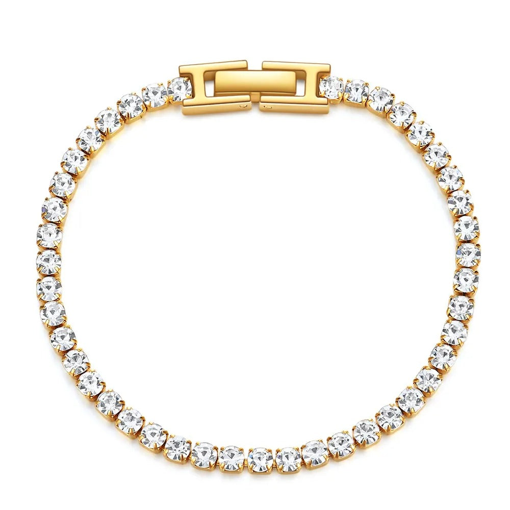 Edelstahl Glitzer Armband "Zircone Cubico Scintillante no.5217" - PITANI