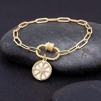 Edelstahl Mond Sterne Armband "Zircone Stella Luna no.545" - PITANI