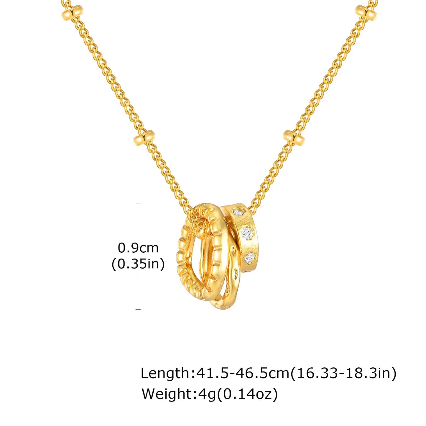 Edelstahl Halskette in Schlangenform "Cerchi Anelli Collane Pendenti no.4232" - PITANI