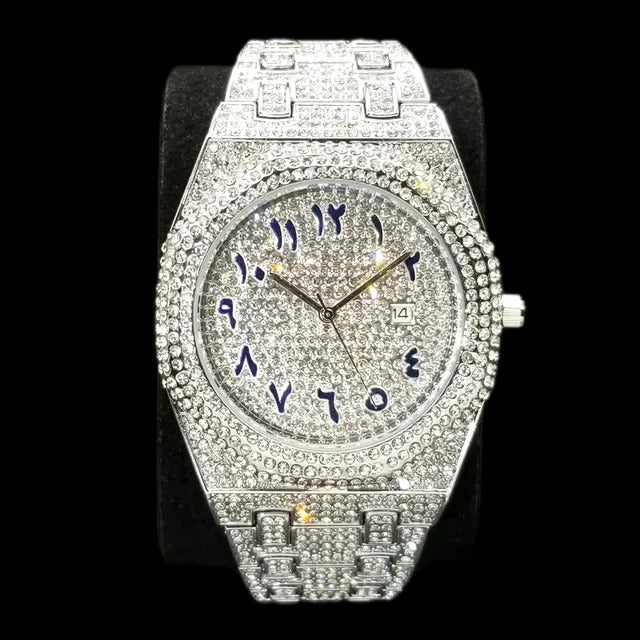 Edelstahl Glitzer Armbanduhr "Orologio Con Numeri Arabi no.4121" - PITANI