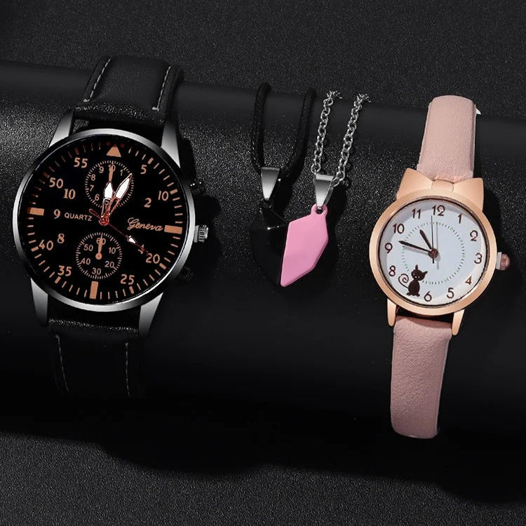 4-teiliges Partner Uhren-Schmuckset „Set Di Collana Combinata No.6796“ - PITANI