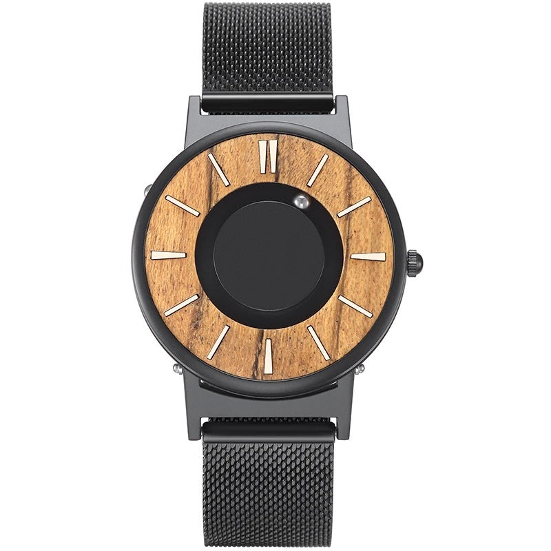 Außergewöhnliche Armbanduhr mit Holzziffernblatt "Orologio Con Trasmissione Magnetica no.449" - PITANI