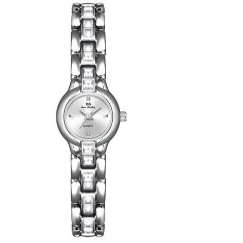 Schlicht glitzernde Edelstahl Armbanduhr "Gioiello Diamante Quadrato no.3161" - PITANI