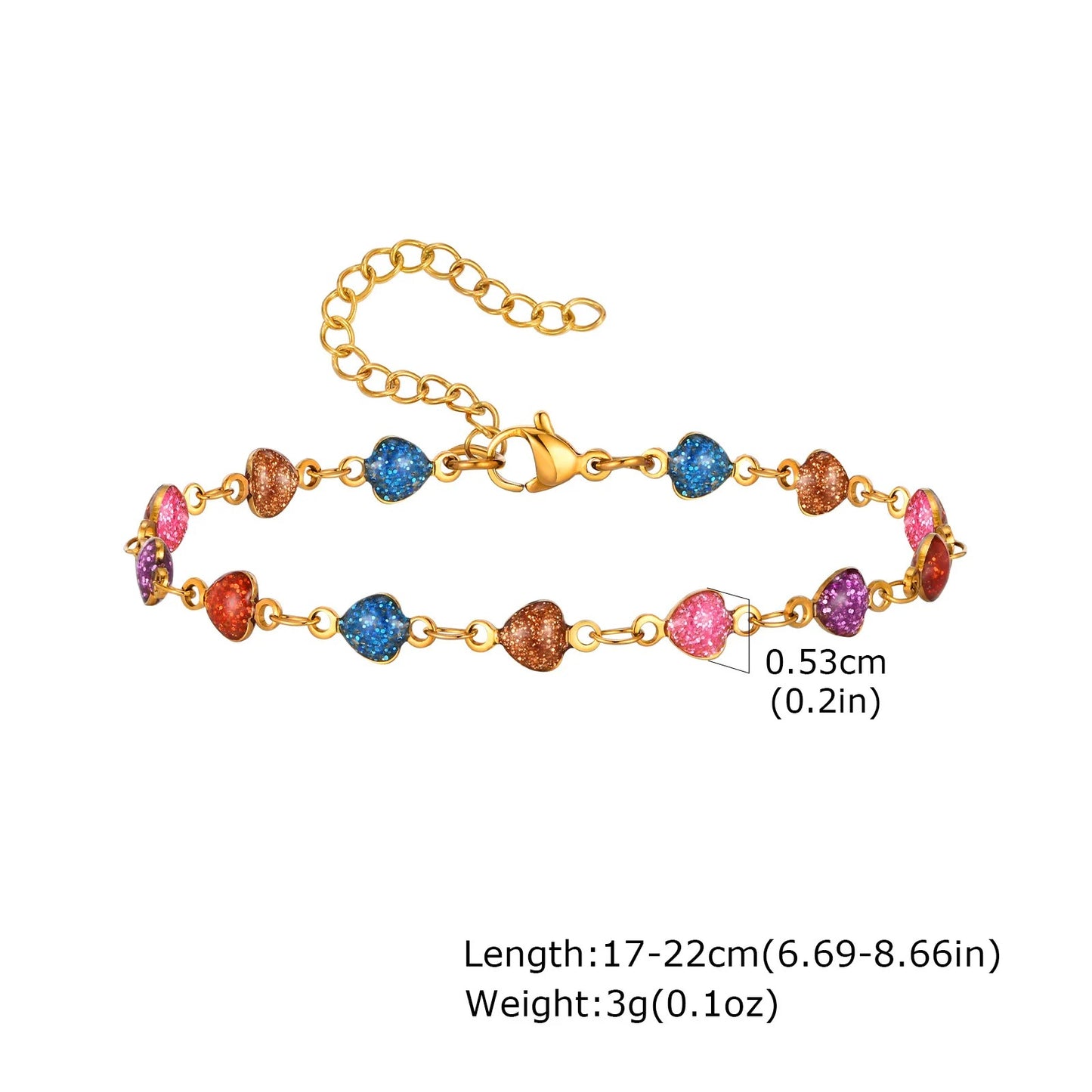 Buntes Edelstahl Armband mit verschiedenen Motiven "Fiore Del Cuore no.5210" - PITANI