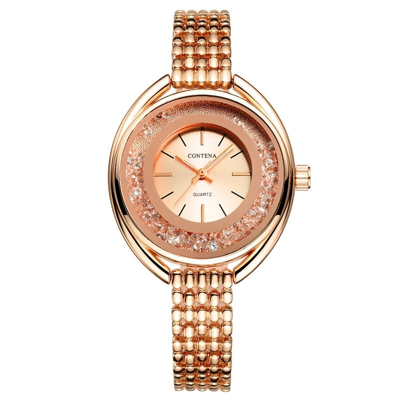 Edelstahl Glitzer Armbanduhr "Orologi Di Cristallo Di Mare belle no.155" - PITANI