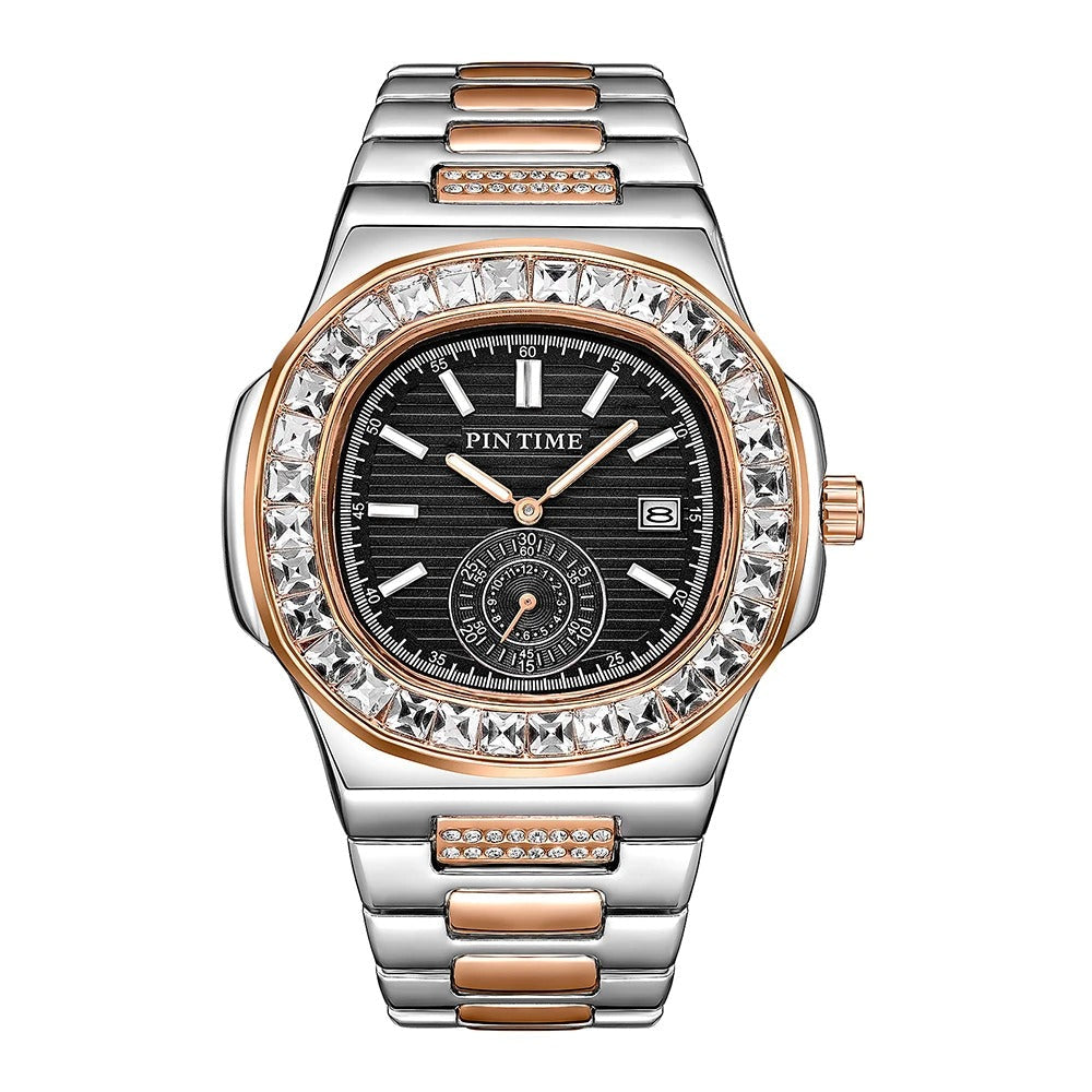 Edelstahl Armbanduhr mit glänzender Lünette "Orologi bella mondo no.4141" - PITANI