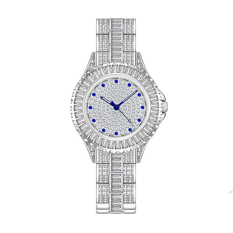 Edelstahl Glitzer Armbanduhr "Orologio Con Diamanti In Oro no.3160" - PITANI
