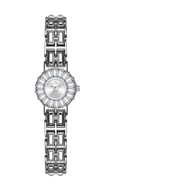 Edelstahl Armbanduhr mit Kristalloptik Lünette "Quarzo Classico Impermeabile no.3172" - PITANI