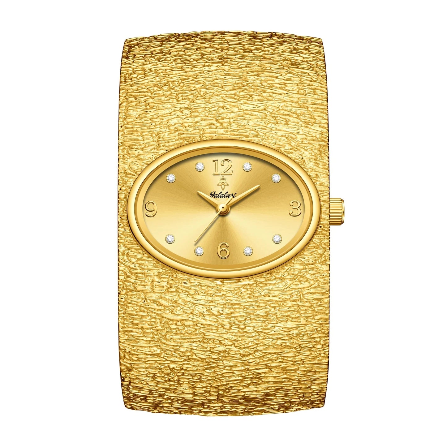 Außergewöhnliche Armbanduhr mit goldfarbenem Armteil "Orologio Al Quarzo Con Bracciale no.3151" - PITANI