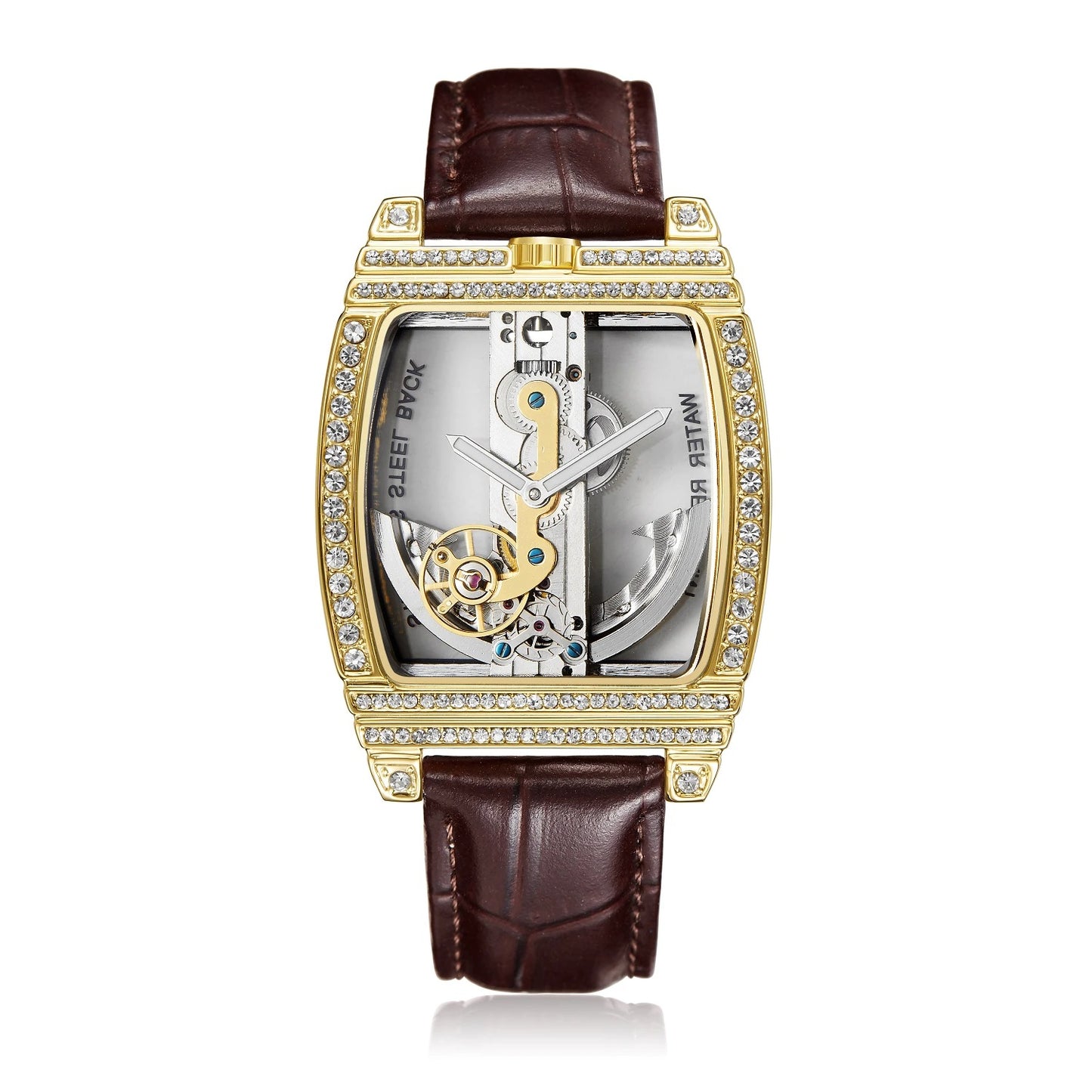 Durchsichtige Glitzer Automatik Armbanduhr "Orologi Meccanici Automatici no.459" - PITANI