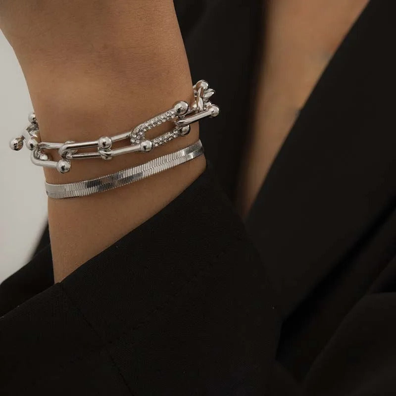 Edelstahl Armband "A forma di U no.286" - PITANI
