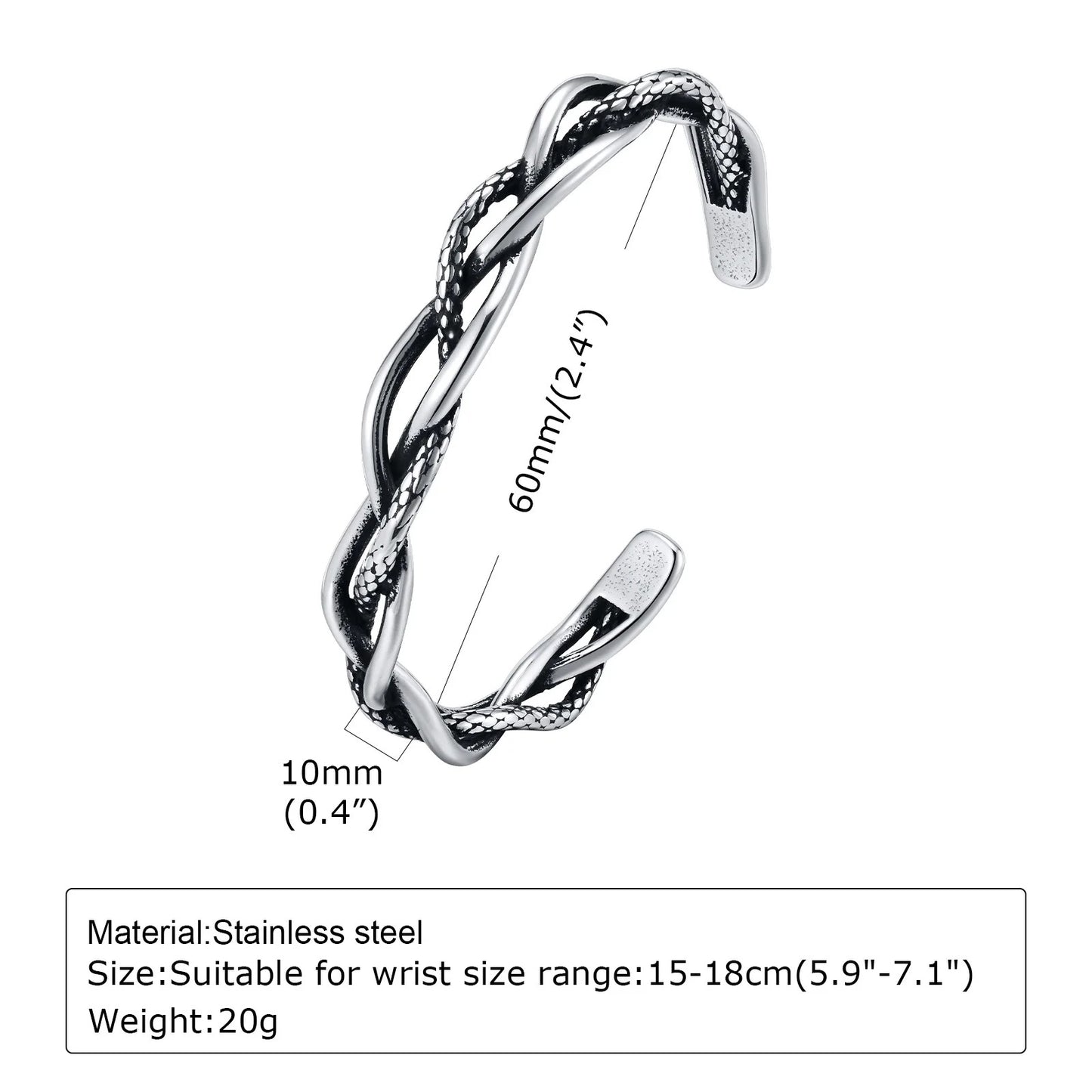 Edelstahl Armreif Armband "no.5204" - PITANI
