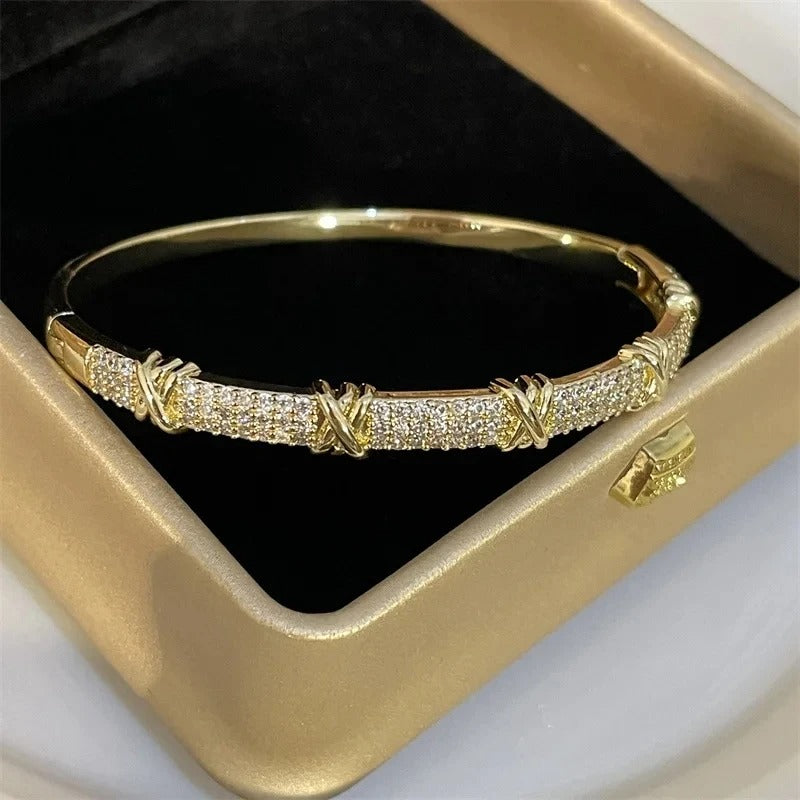 Edelstahl Glitzer Armband "Fiore semplice no.556" - PITANI