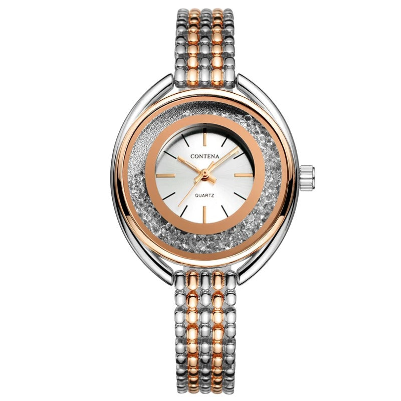 Edelstahl Glitzer Armbanduhr "Orologi Di Cristallo Di Mare belle no.155" - PITANI