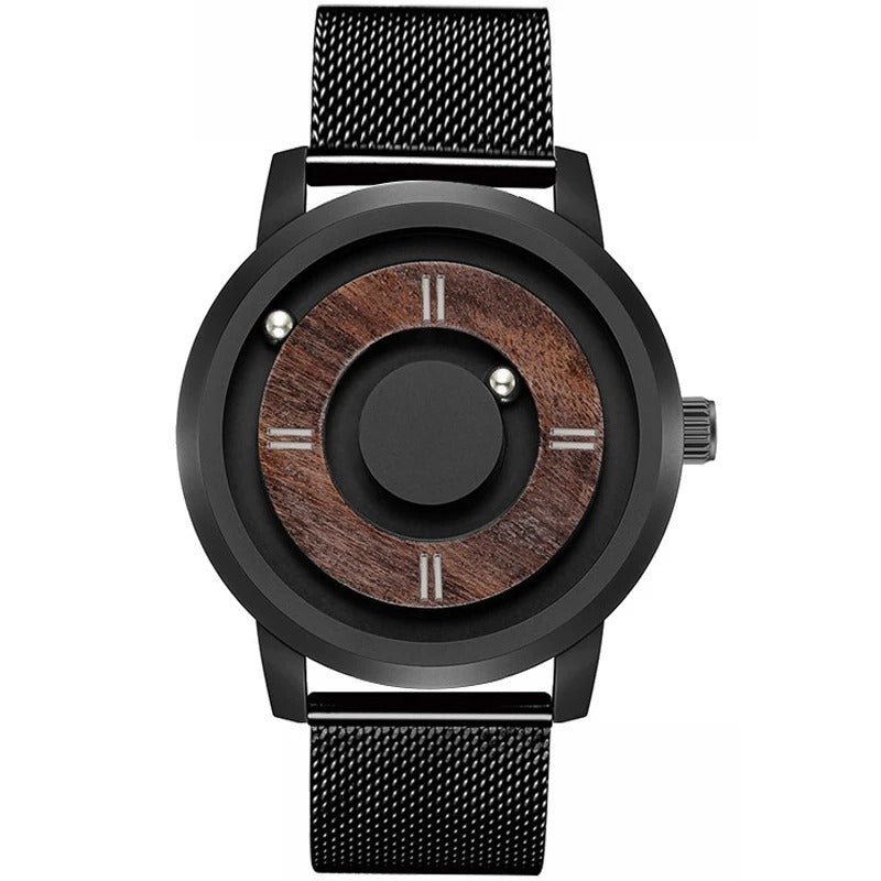 Außergewöhnliche Armbanduhr mit Holzziffernblatt "Orologio Con Trasmissione Magnetica no.449" - PITANI