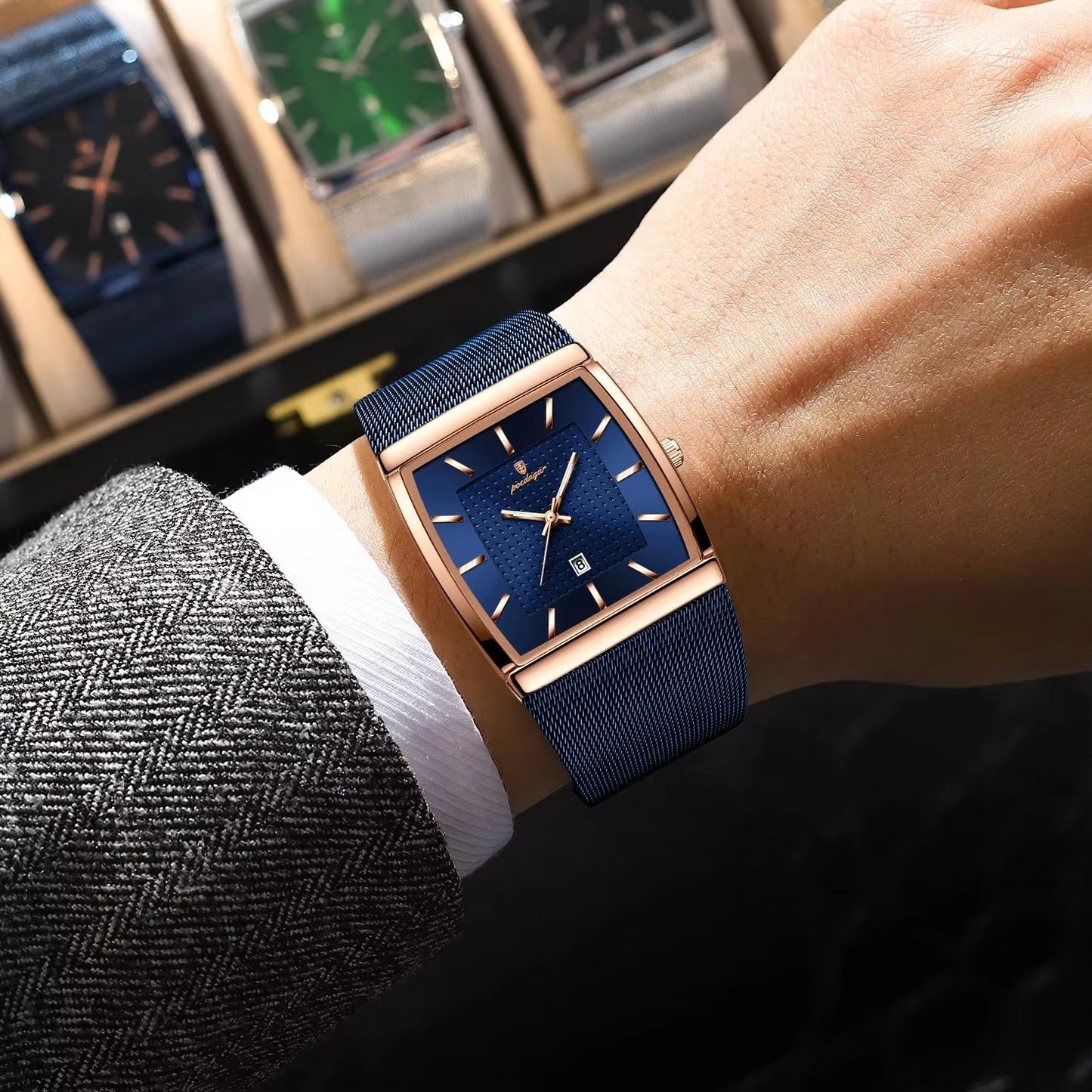 Ultra dünne Quadratische Armbanduhr "Orologio da polso da uomo rettangolare no.4179" - PITANI