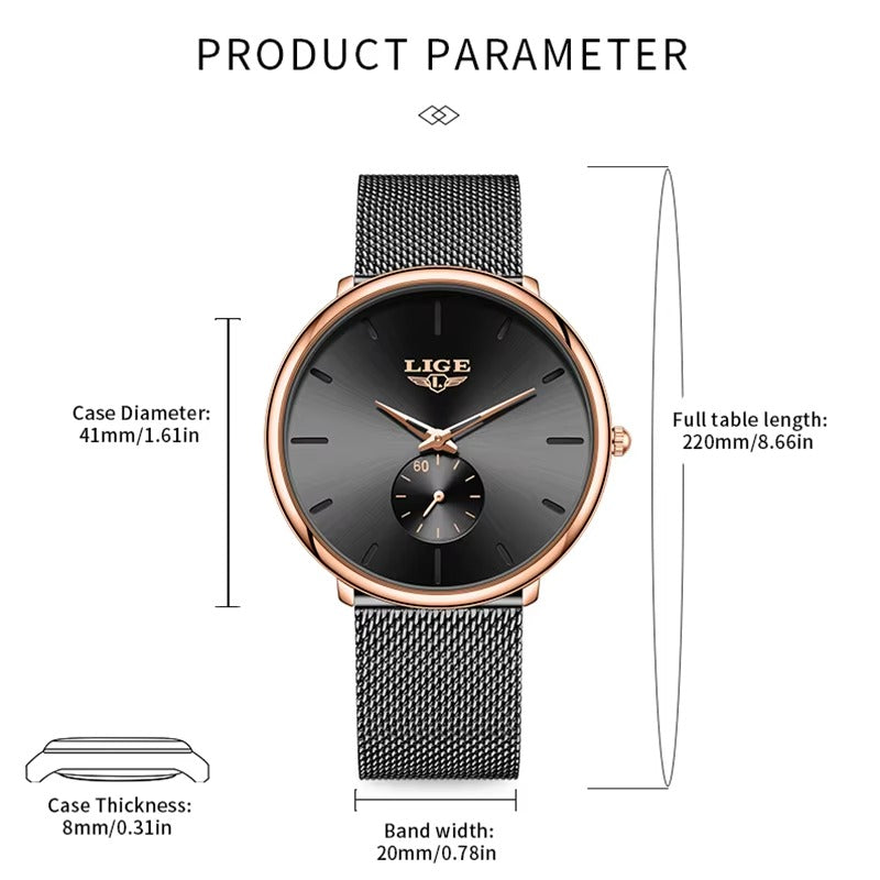 Schlicht minimalistische Mesh Armbanduhr "Cinturino in maglia no.3231“ - PITANI