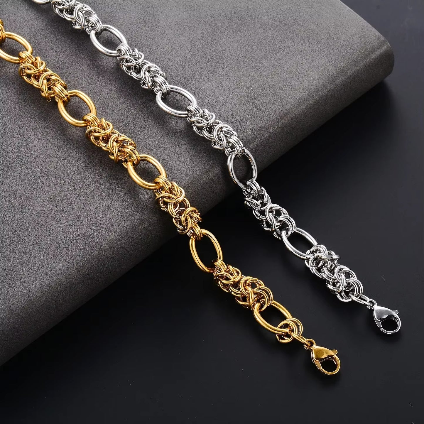 Edelstahl Halskette "Choker Hip Hop con catena a nodo no.4202" - PITANI