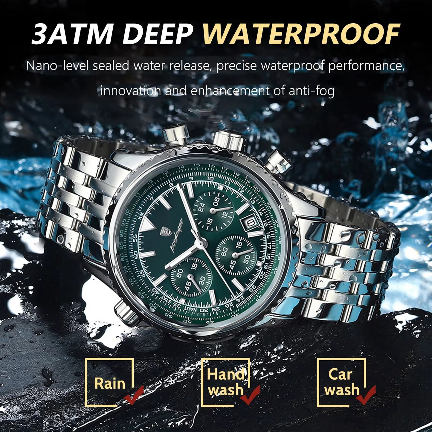 Edelstahl Armbanduhr "Orologio militare da uomo impermeabile no.4182" - PITANI